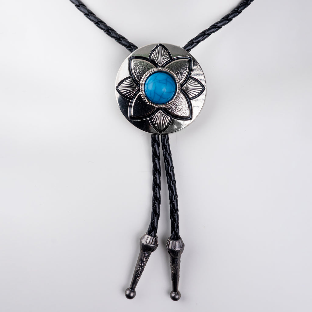 Desert Bloom Turquoise Bolo Tie - Bolo-002