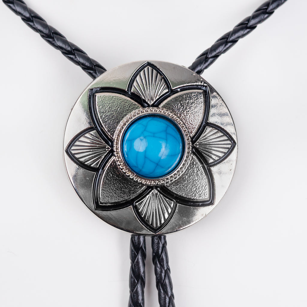 Desert Bloom Turquoise Bolo Tie - Bolo-002