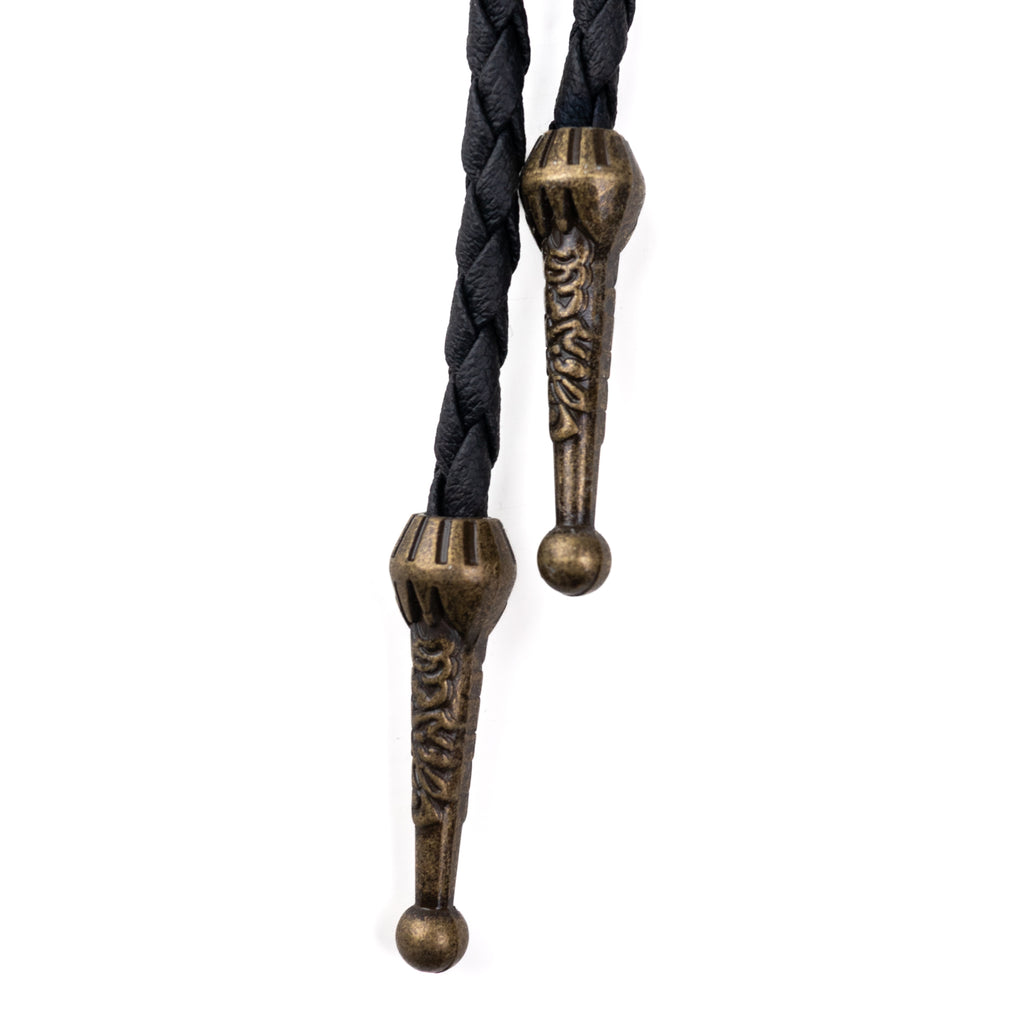 Golden Emu Feather Bolo Tie - Bolo-006