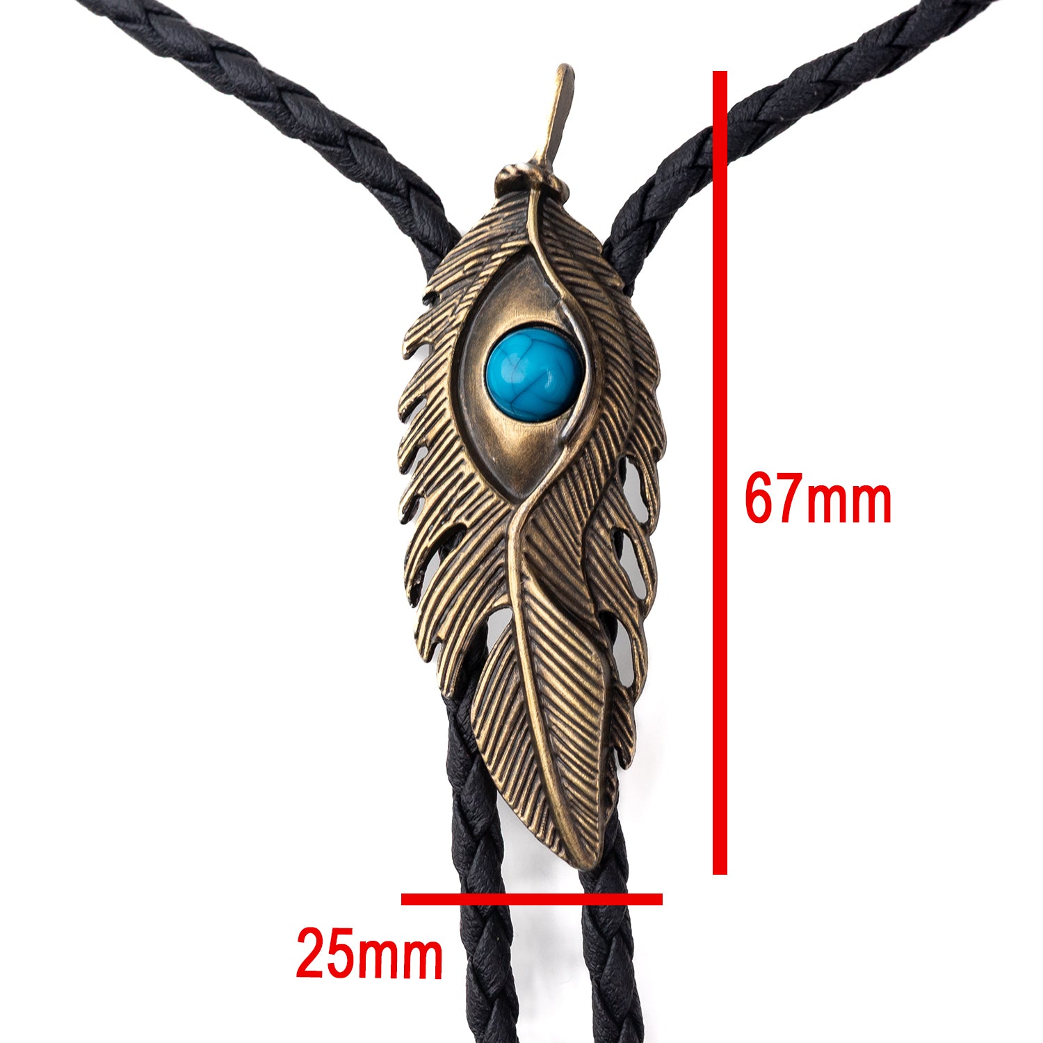 Golden Emu Feather Bolo Tie - Bolo-006