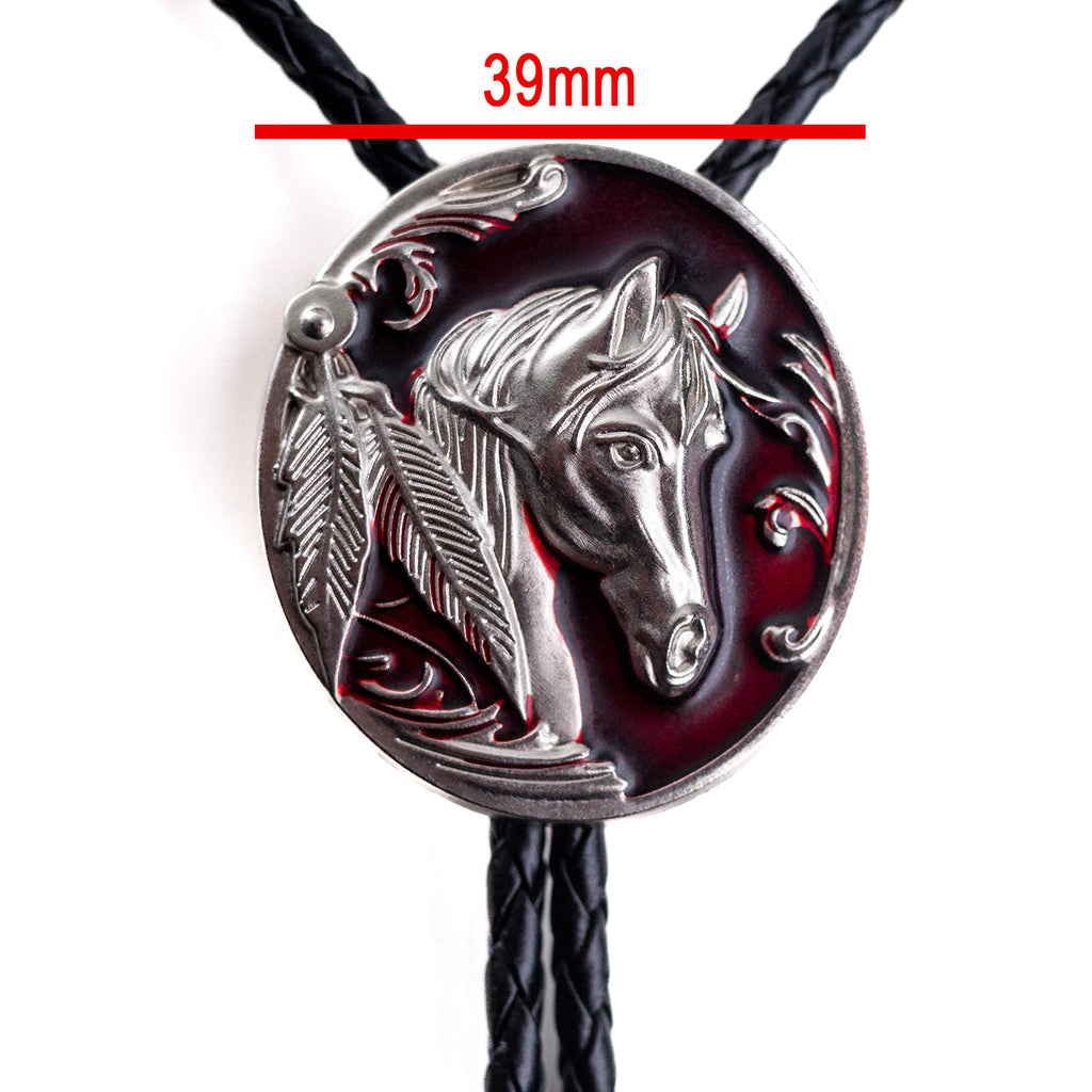 Maroon Brumby Spirit Bolo Tie - Bolo-023