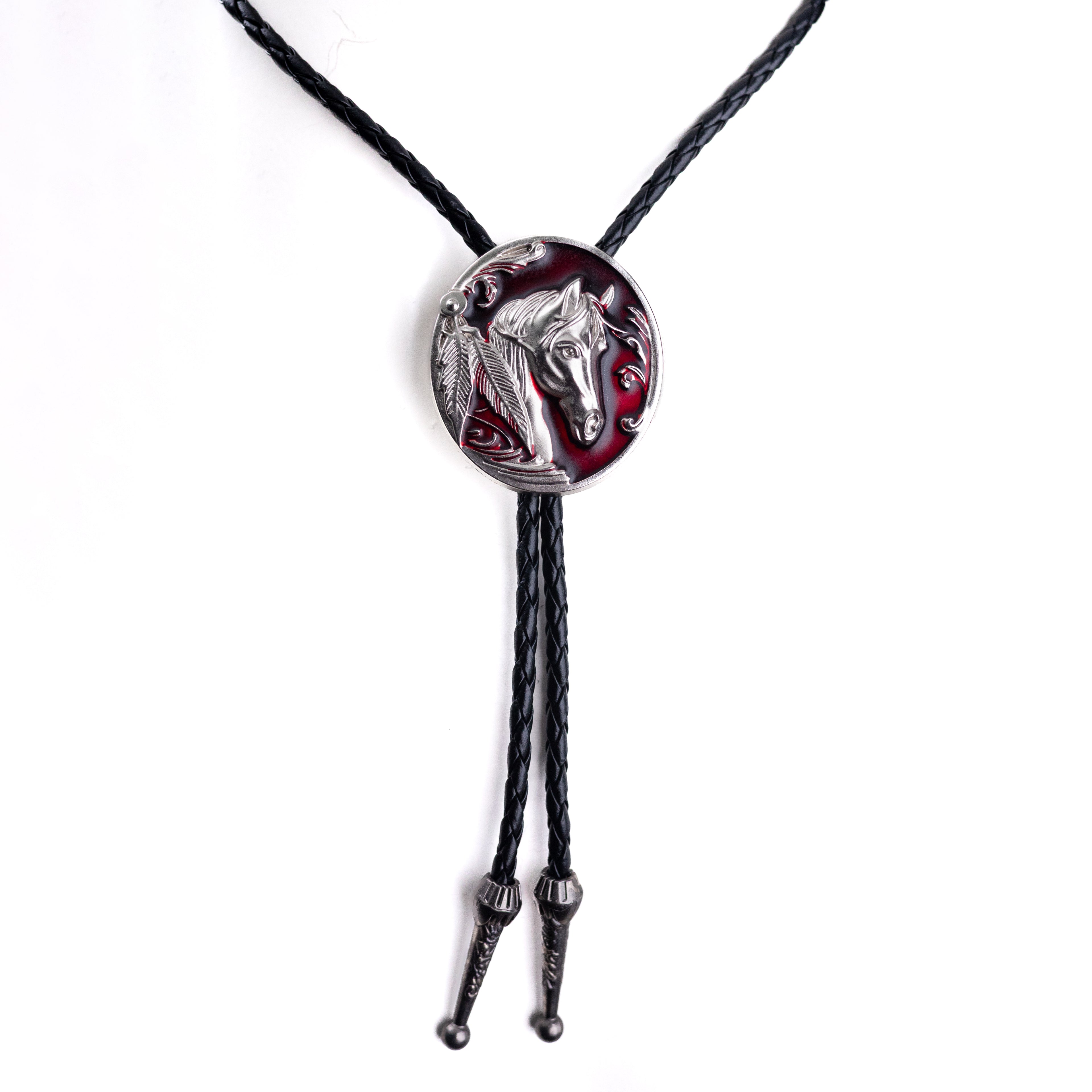 Maroon Brumby Spirit Bolo Tie - Bolo-023