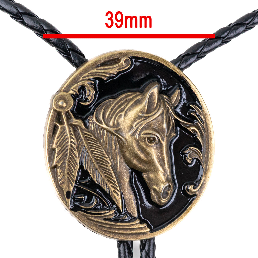Black Brumby Spirit Bolo Tie - Bolo-024