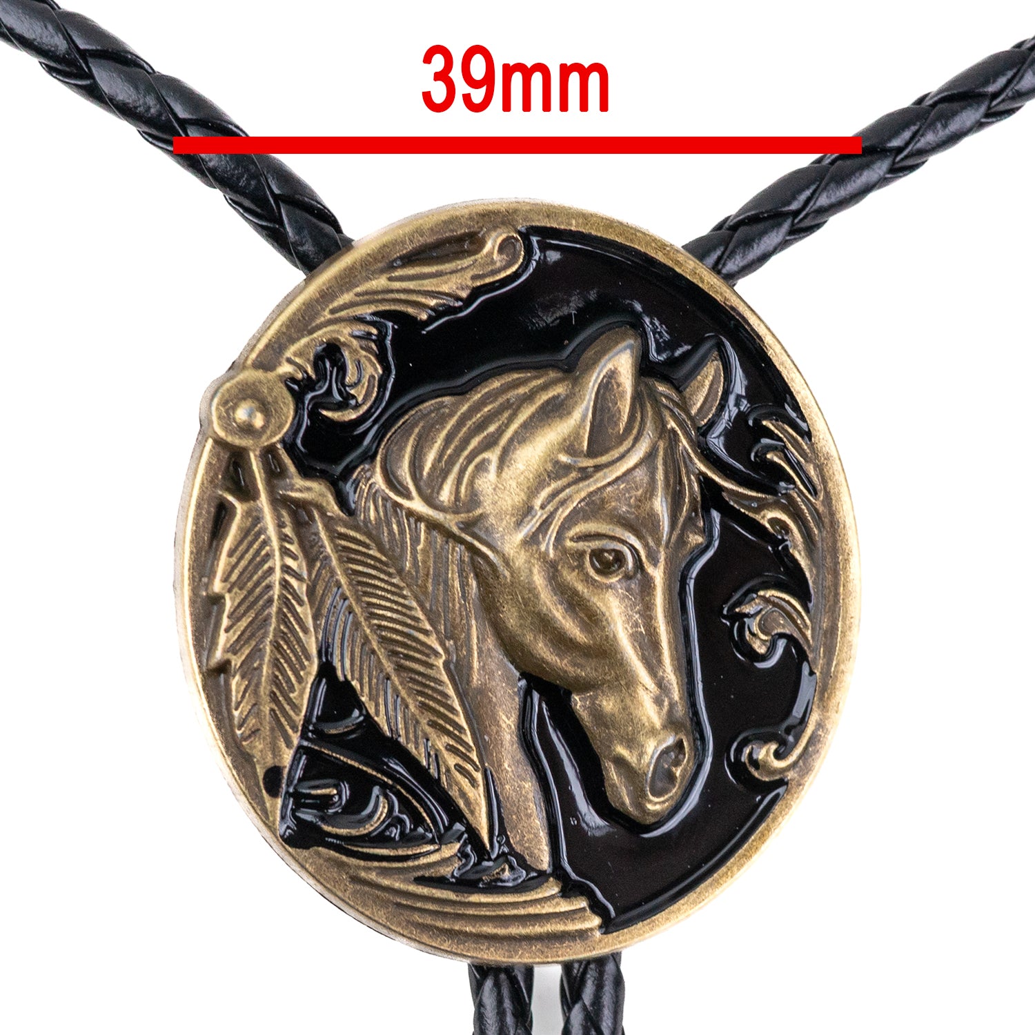 Black Brumby Spirit Bolo Tie - Bolo-024