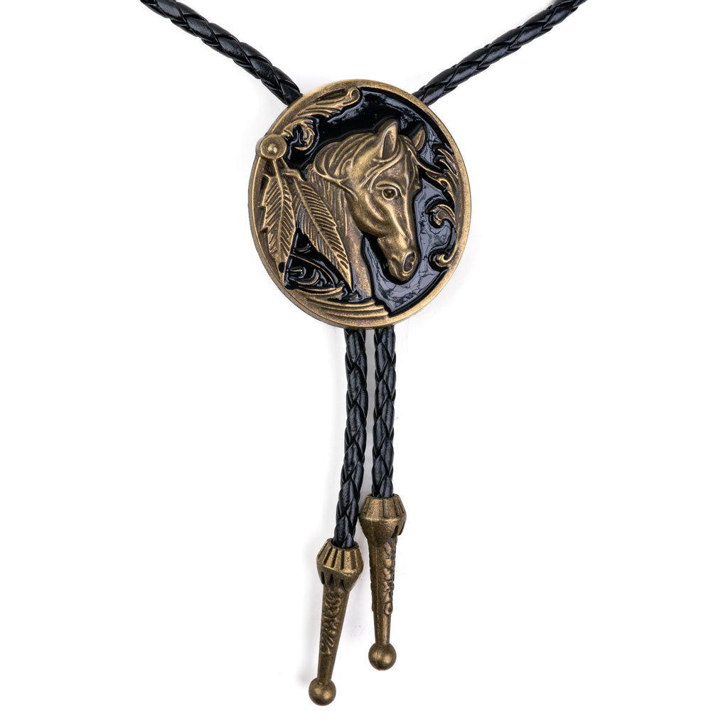 Black Brumby Spirit Bolo Tie - Bolo-024