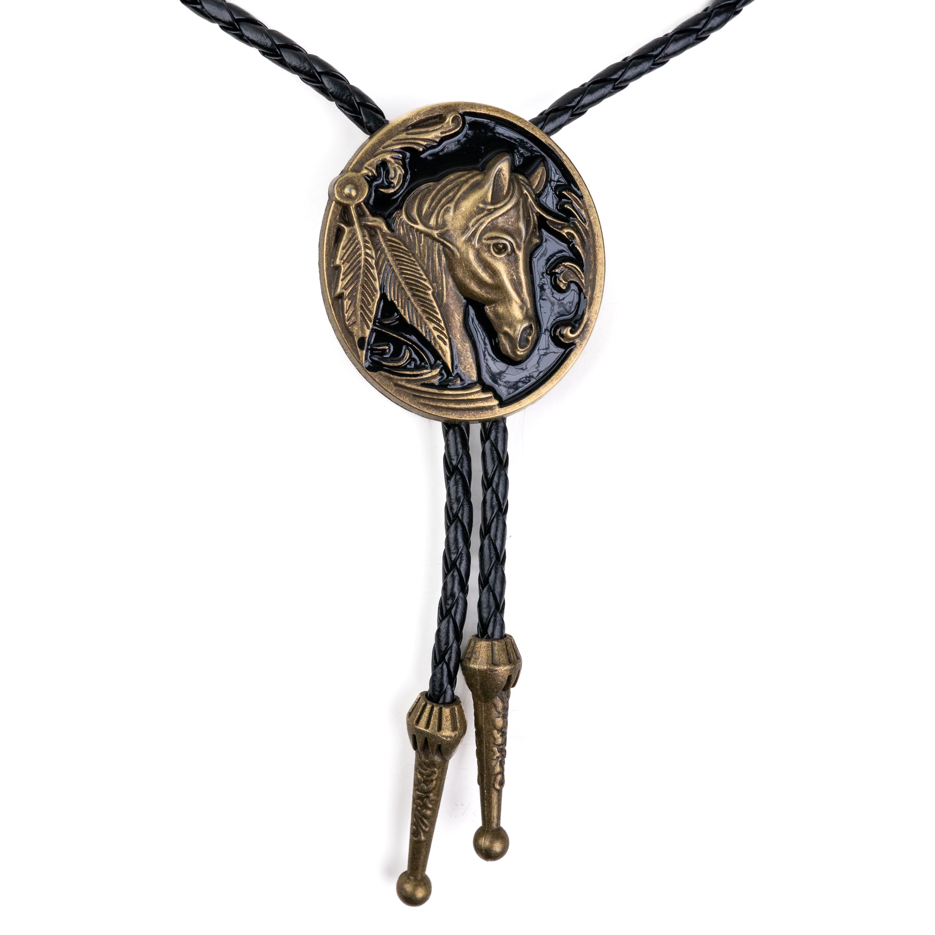 Black Brumby Spirit Bolo Tie - Bolo-024