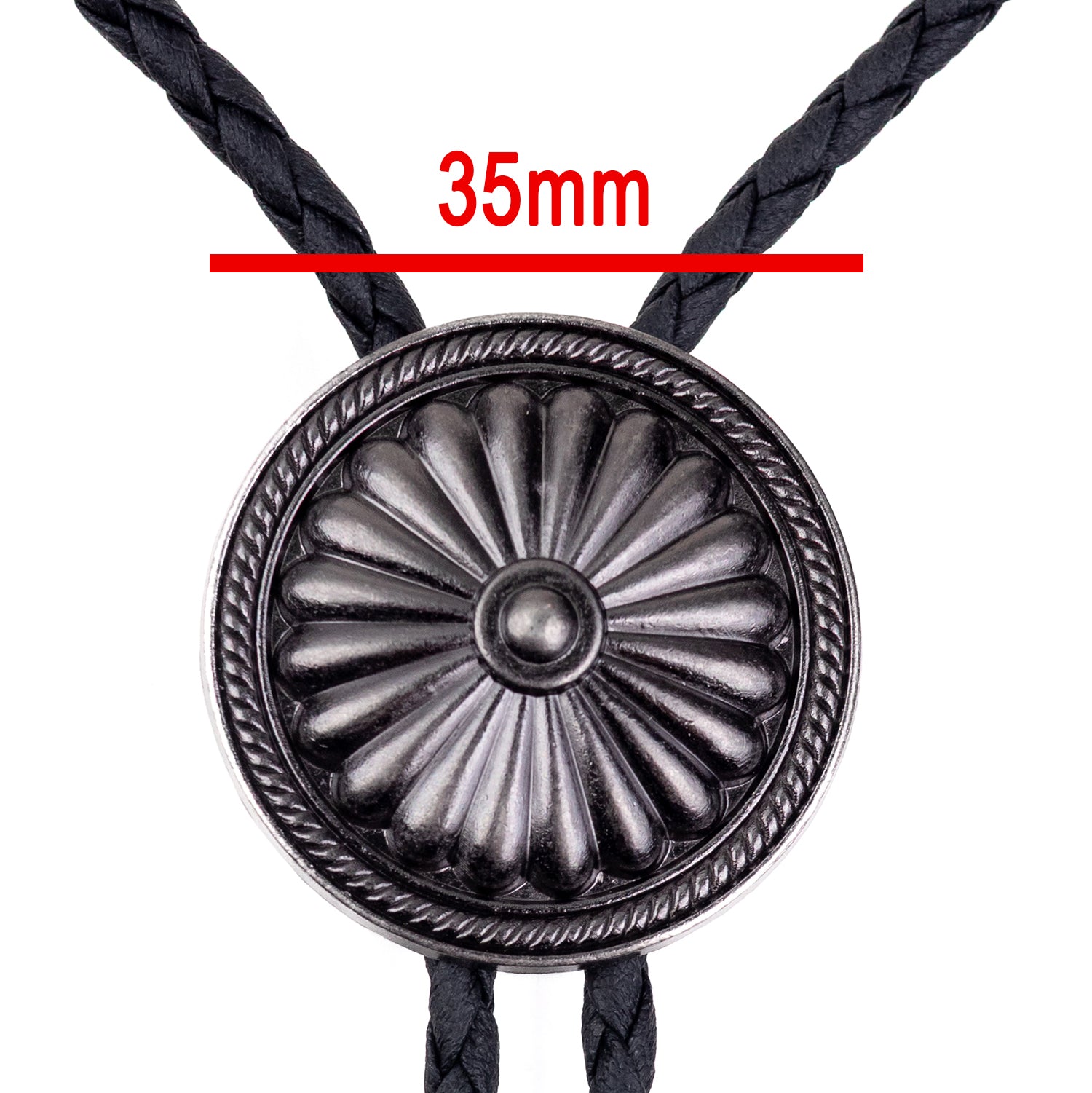 Silver Sunburst Bolo Tie - Bolo-025