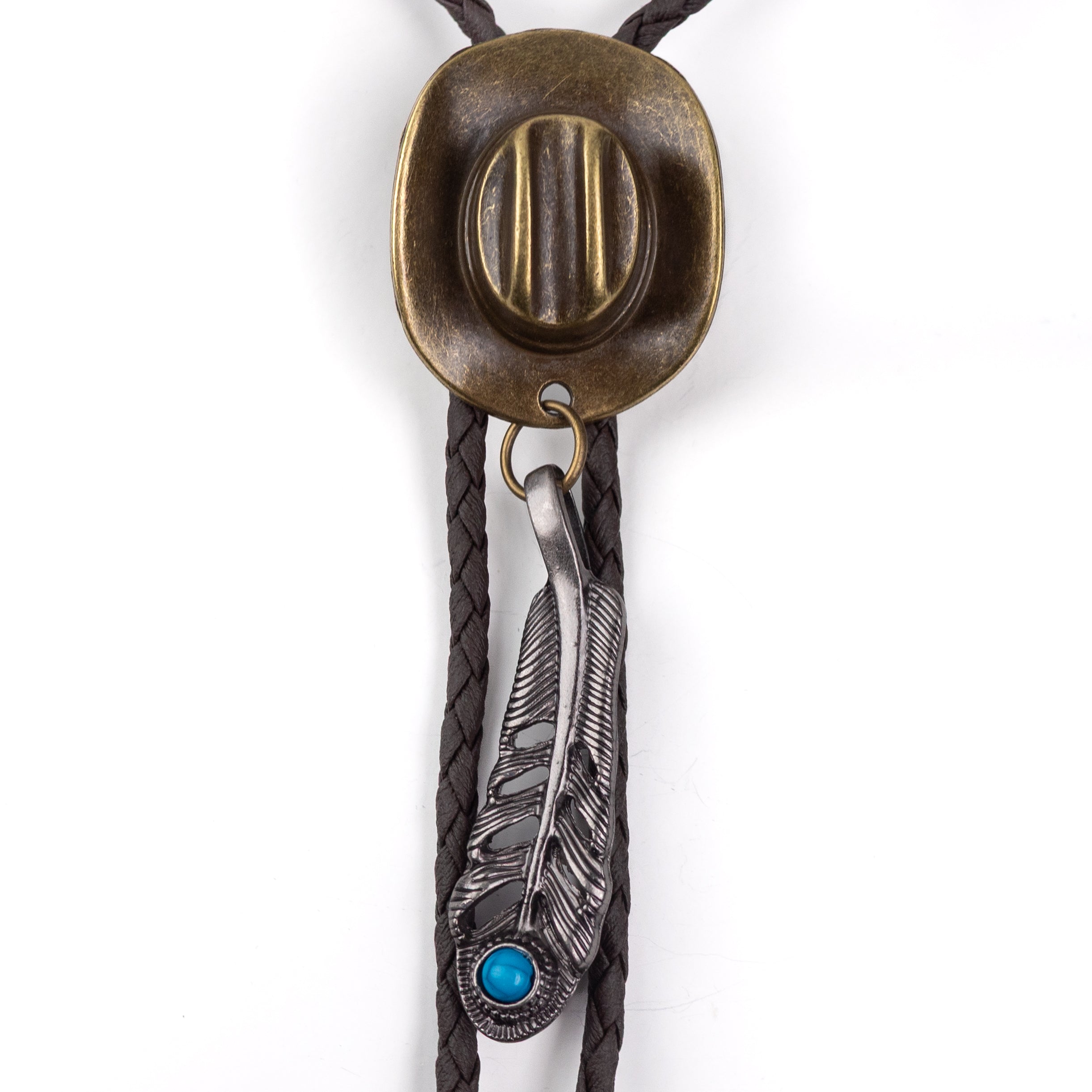 Emu Spirit Feather Bolo Tie - Bolo-031