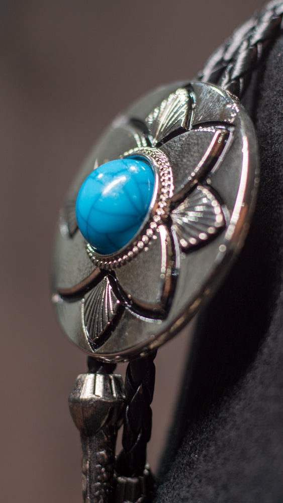 Desert Bloom Turquoise Bolo Tie - Bolo-002