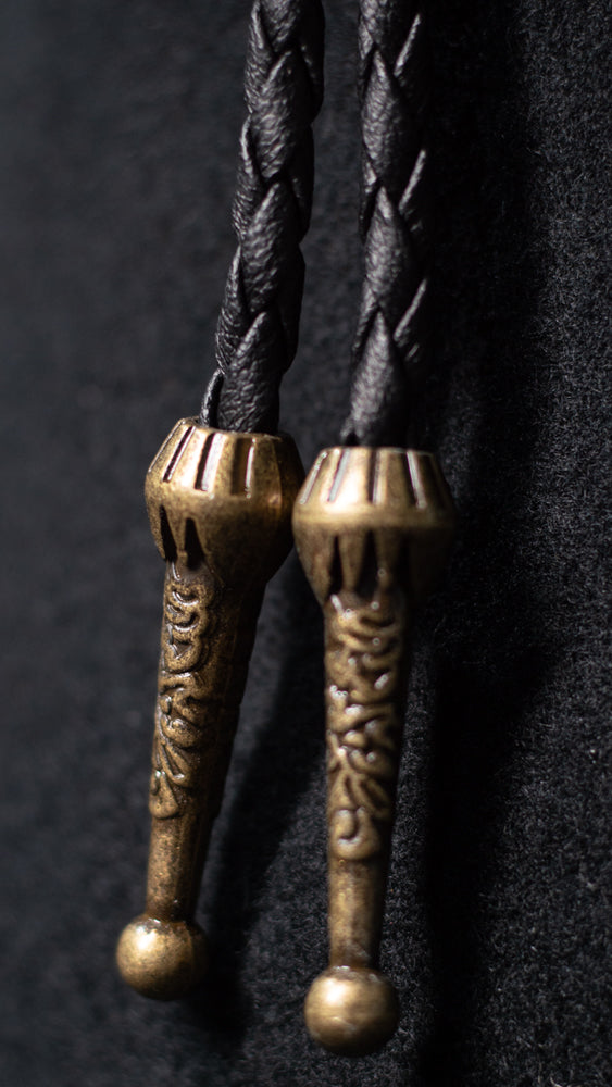 Golden Emu Feather Bolo Tie - Bolo-006