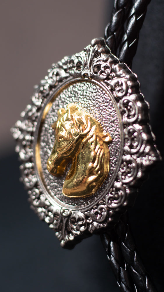 Golden Brumby Bolo Tie - Bolo-009