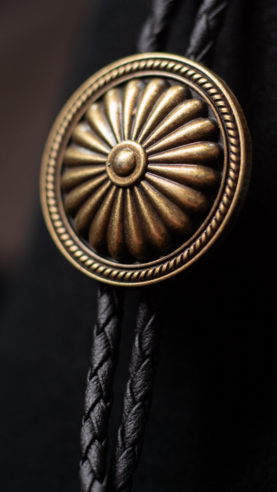 Golden Sunburst Bolo Tie - Bolo-026