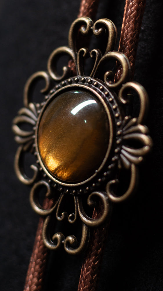 Honey Amber Bolo Tie - Bolo-028