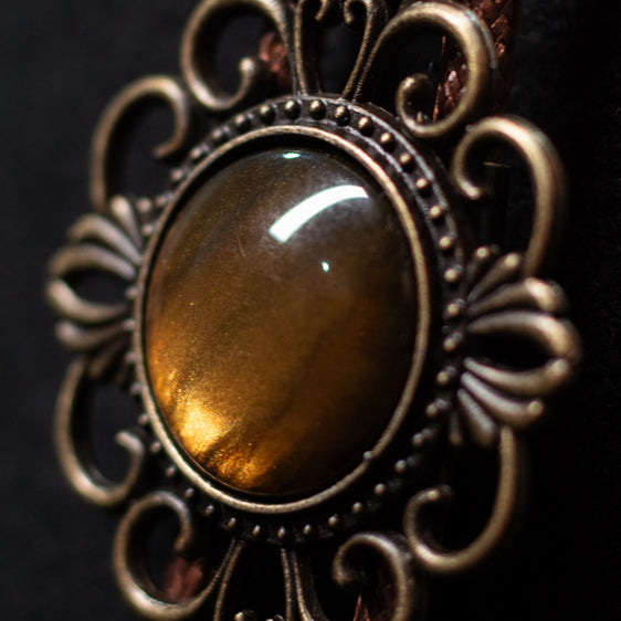 Honey Amber Bolo Tie - Bolo-028