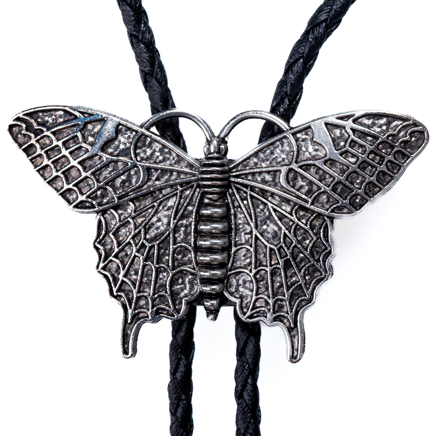 Silver Ulysses Butterfly Bolo Tie Bolo-48