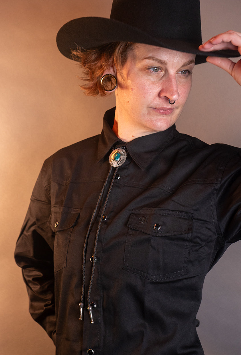 Deep Jade Bloom Bolo Tie Bolo-57