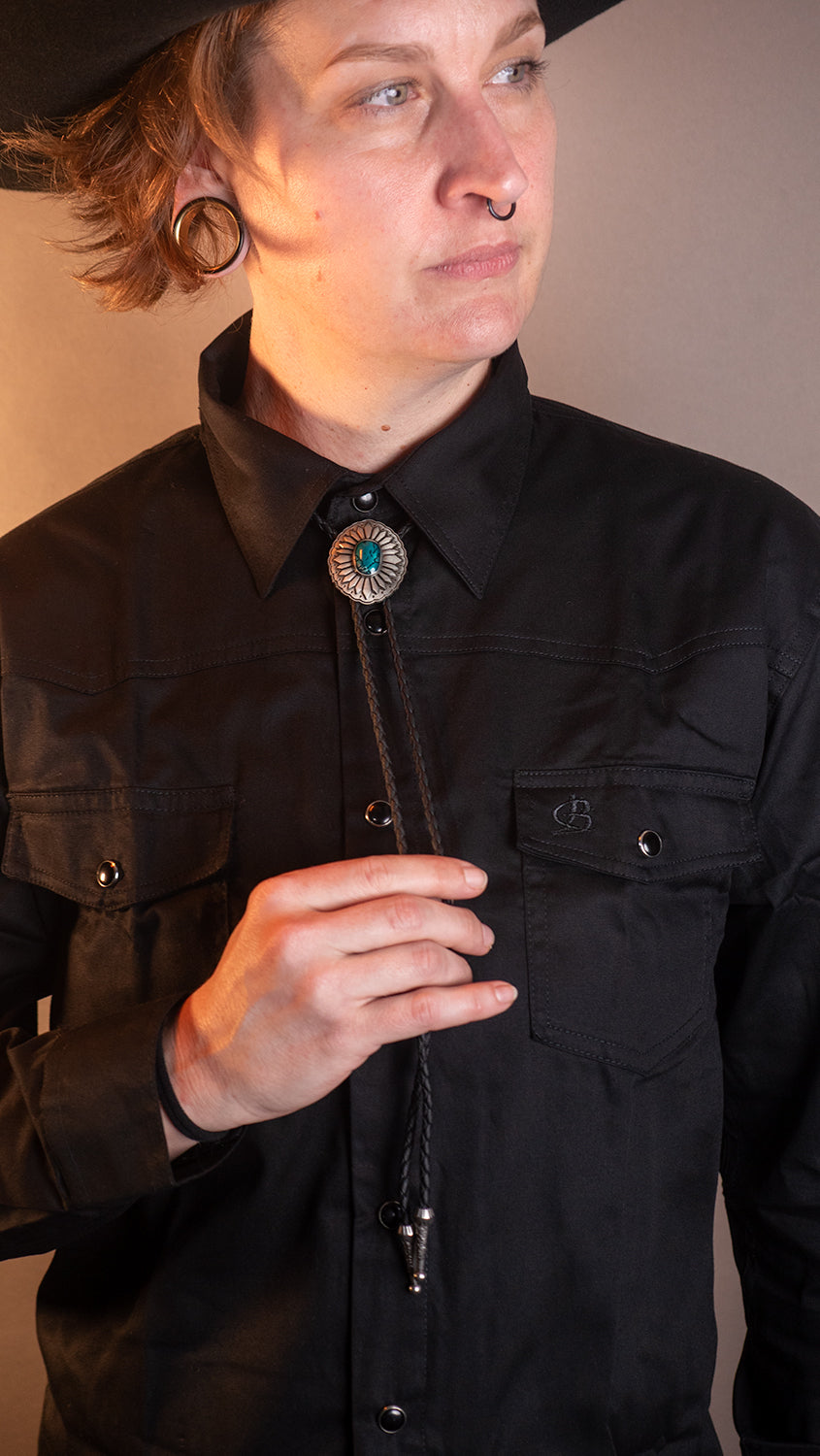 Deep Jade Bloom Bolo Tie Bolo-57