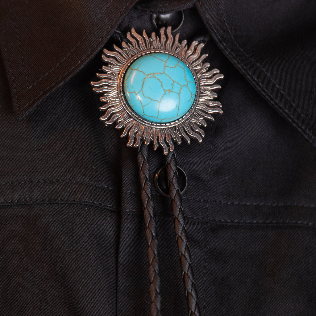 Turquoise Spinifex Bolo Tie - Bolo-60