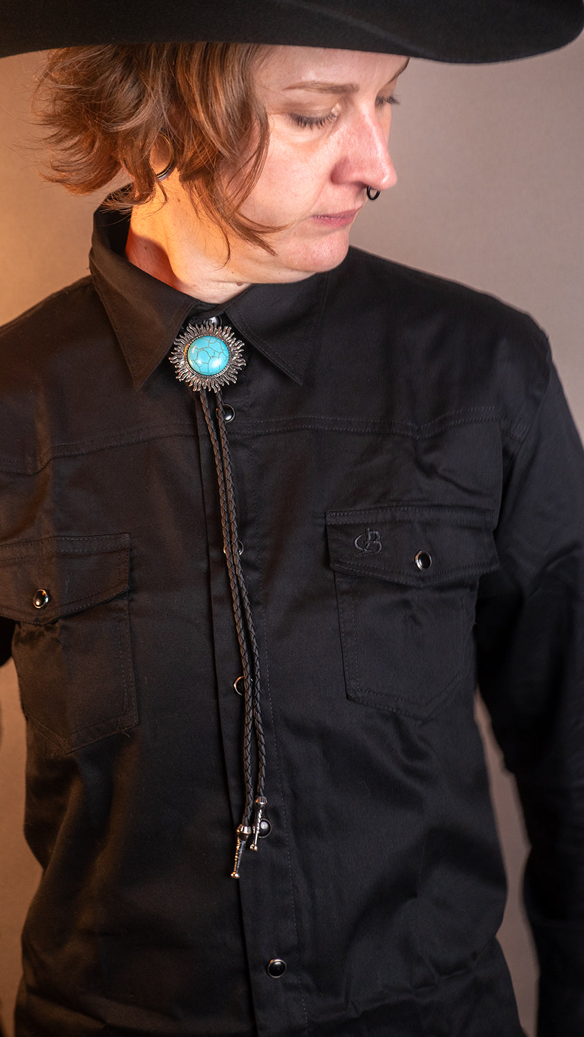 Turquoise Spinifex Bolo Tie - Bolo-60