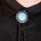 Turquoise Iron Lace Bolo Tie - Bolo-62