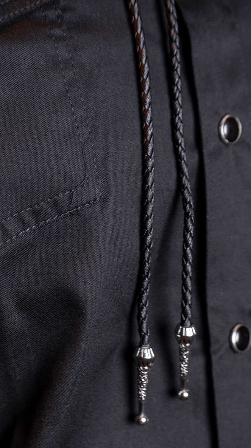 Turquoise Silver Scroll Bolo Tie - Bolo-63