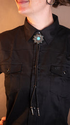 Turquoise Bushfire Bolo Tie - Bolo-64