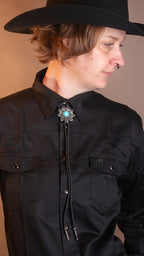 Turquoise Bushfire Bolo Tie - Bolo-64