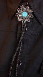 Turquoise Bushfire Bolo Tie - Bolo-64