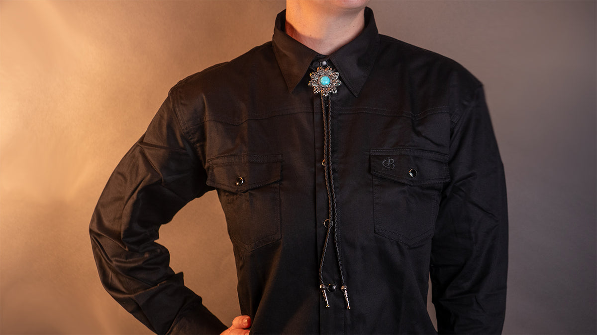 Turquoise Bushfire Bolo Tie - Bolo-64