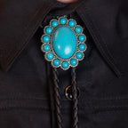 Emu Eggs Turquoise Bolo Tie - Bolo-65