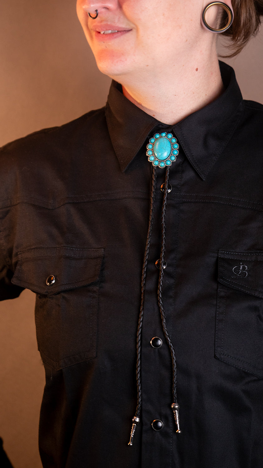Emu Eggs Turquoise Bolo Tie - Bolo-65