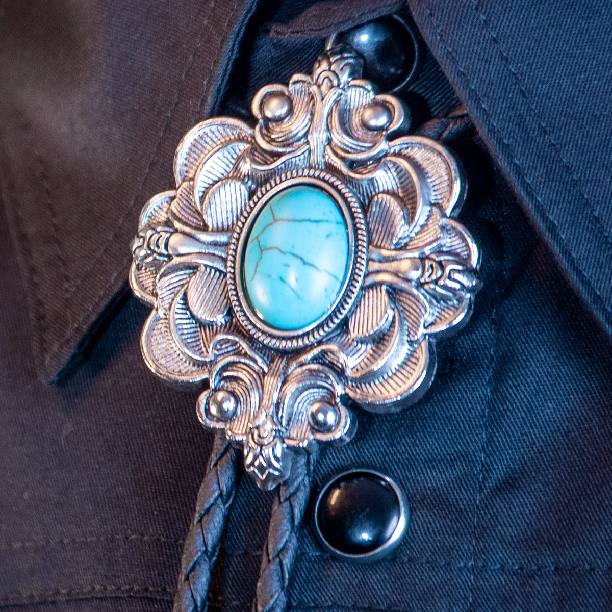 Turquoise Bouquet Bolo Tie - Bolo-035
