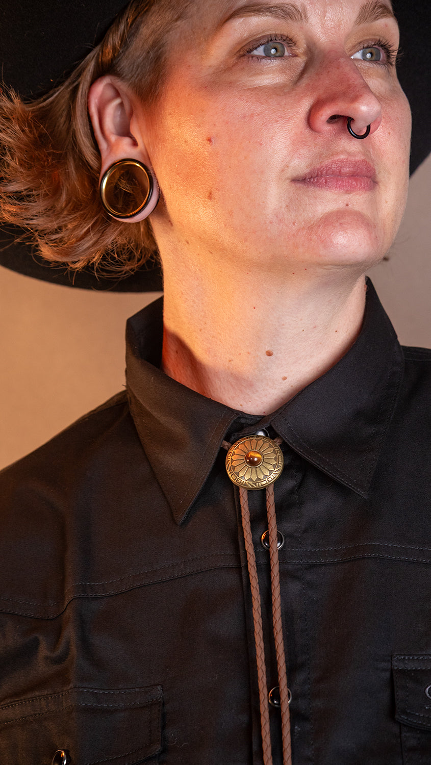 Outback Amber Bolo Tie Bolo-52