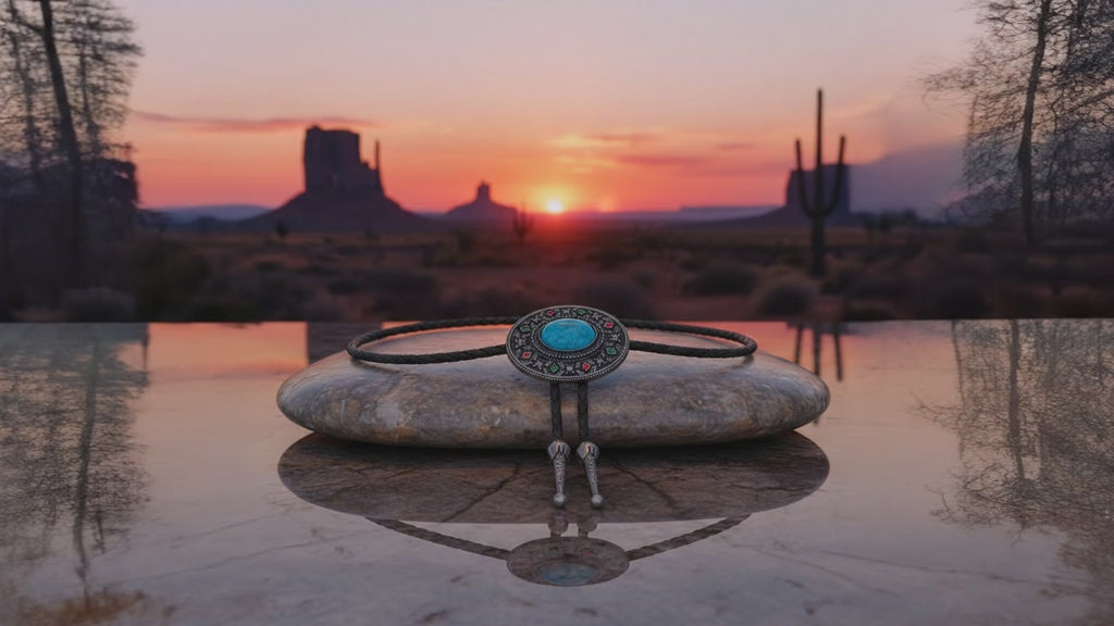 Desert Winds Turquoise Bolo Tie - Bolo-014